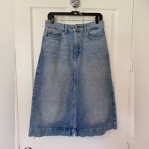 DL1961 ALMA A Line Denim Midi Skirt Blue Size 27 - Five-pocket style